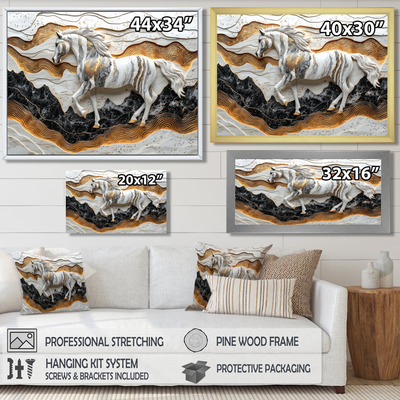 Klehm - Animals Wall Art, Impression d'un seul cadre photo, H 12 po x l 20 po, Blanc