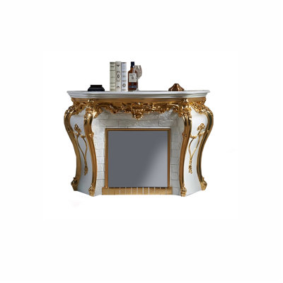 56.30"Modern Luxury Platinum Decorative Mantel