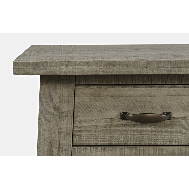 Table de canapé en acacia rustique délavé 50 po - Doré, Bois flottant gris