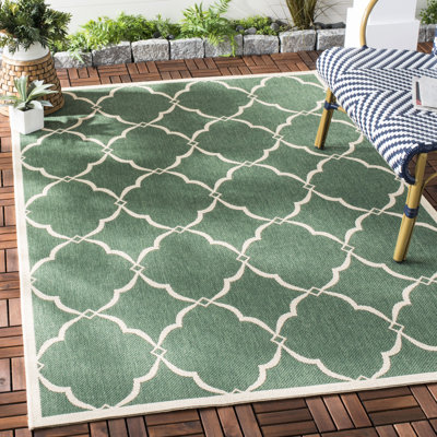 Bascom Geometric Hand Woven Indoor / Outdoor Area Rug