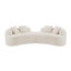 Canapé épuré à quatre places à compression complète Boneless, tissu en velours de peluche, canapé compact sans assemblage pour petits espaces et appartements-1309827036