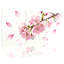 Ensemble de 3 tableaux muraux sur toile à motif floral de fleurs de cerisier-2079727013