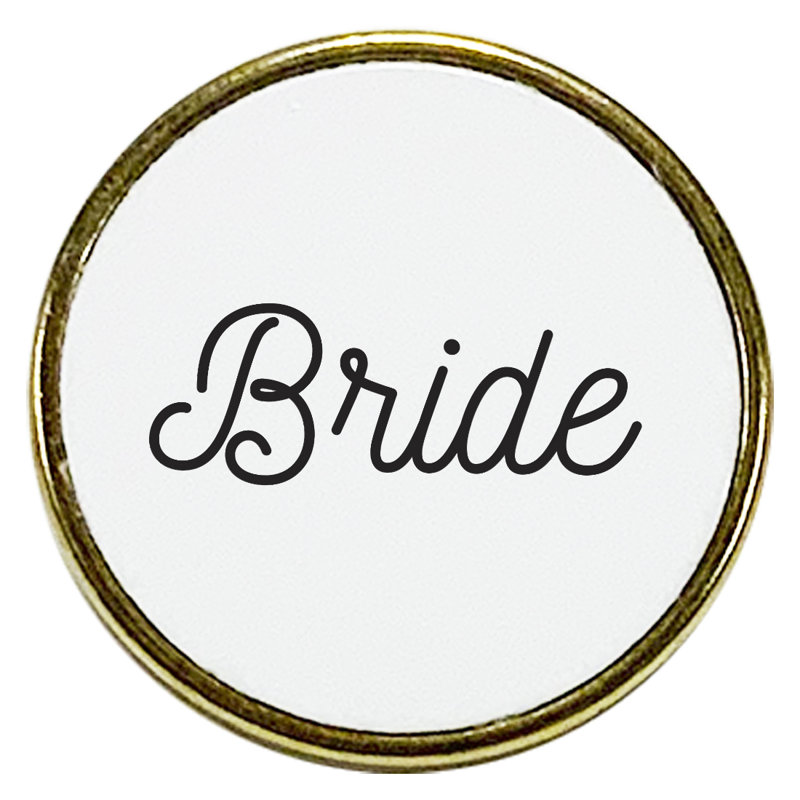 Épinglette Bridesman, Mariée 
