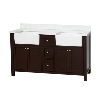 Meuble-lavabo double l 60 po Yorkshire