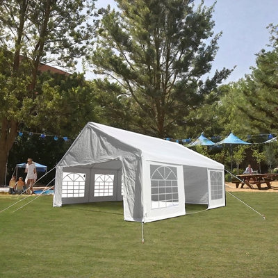 20X20 Feet Party Tent Heavy Duty Marquee Canopy Outdoor Wedding Tent Carport Events Shelter Tent For Parties BBQ With Storgae Carry Bags