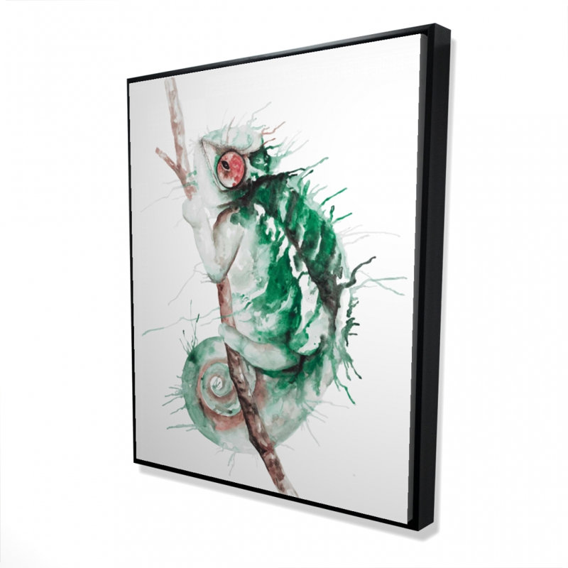 Aquarelle, impression caméléon sur toile