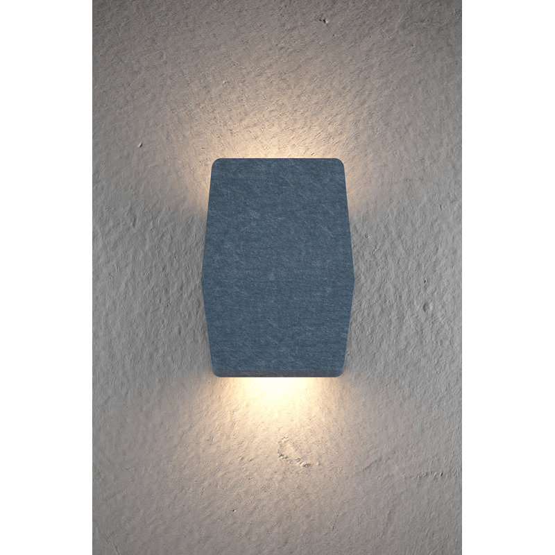 Hush LED Flush Mounted Sconce, Blue, 8.75" H x 6.25" W x 3.43" D