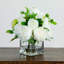 Wedding Collection 13In. Peony And Camellia Artificial Arrangement In Glass Vase