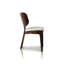 Chaise d'appoint en bois massif Rozella avec dossier incurvé sculpté