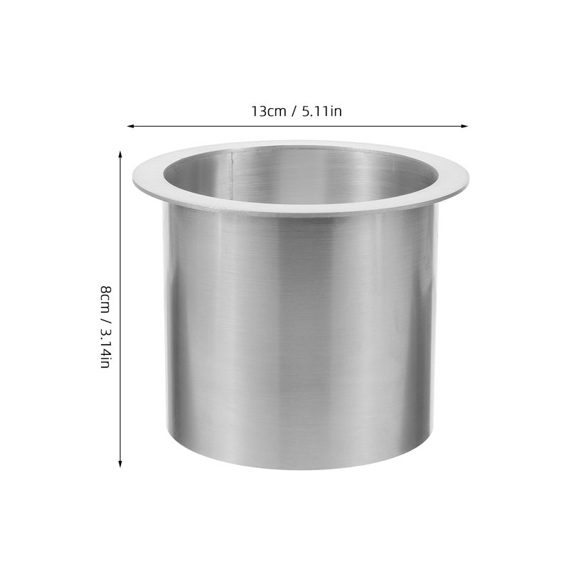 Drop-in Trash Chute Stainless Steel Round Built-in Countertop Waste Trash Chute Grommet