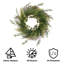 Couronne de devant et sac de rangement - Couronne de fougère artificielle de 21 pouces et fourre-tout à fermeture à glissière avec poignées - Décor de verdure maison de campagne