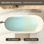 Baignoire autoportante de 59 pouces en blanc brillant, trop-plein, idéale pour la salle de bain avec bonde escamotable et salle de bain de style contemporain