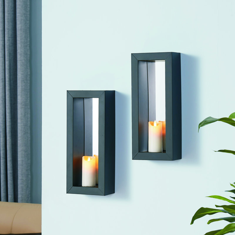Ensemble de porte-bougie en fer