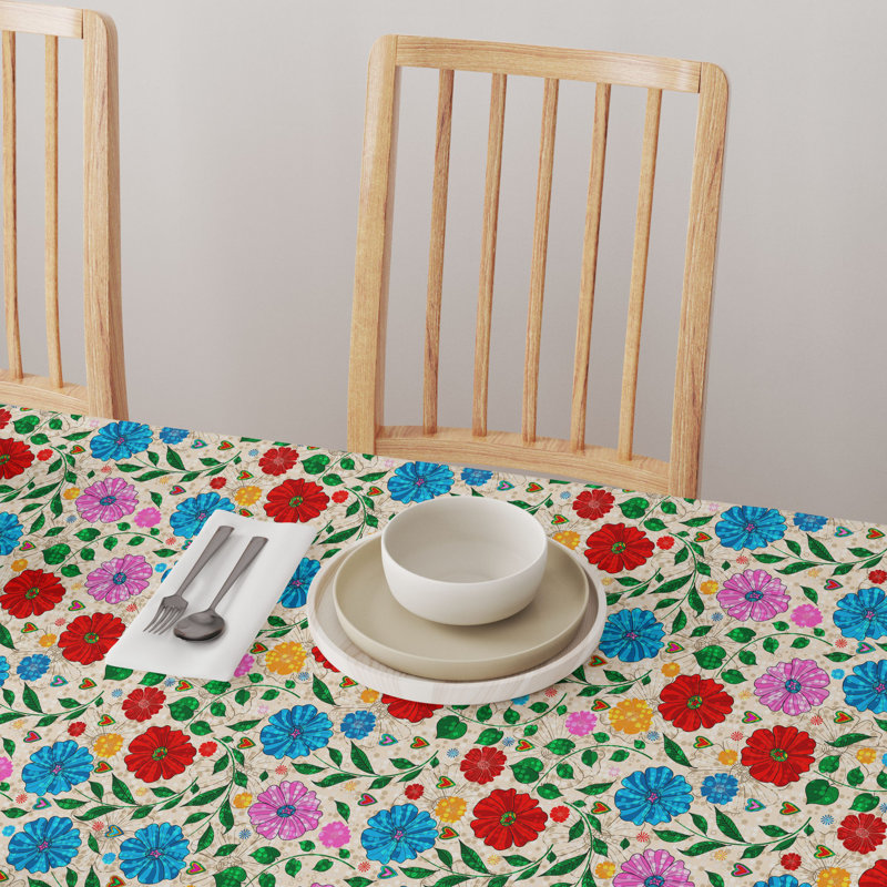 Alejandro Floral Square Tablecloth, 90" x 90"