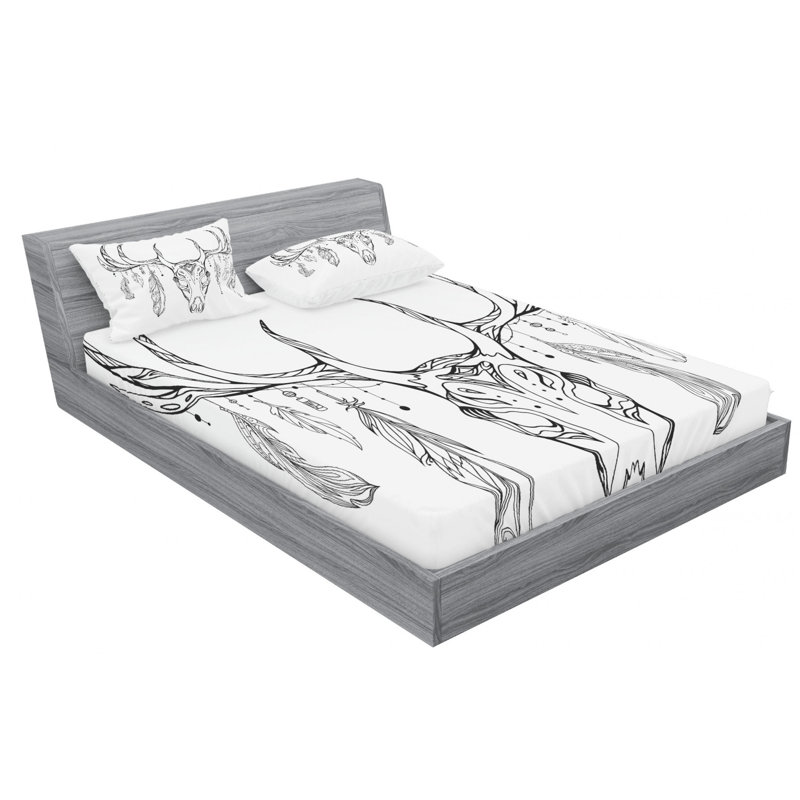 Microfiber Sheet Set, Queen Sheet Set with Fitted Sheet
