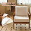 Mignon fauteuil d'appoint en tissu doux et structure en bois massif blanc-1571495495