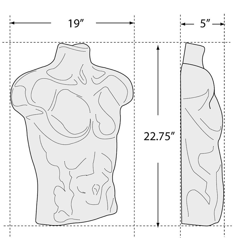 Buste mâle blanc en plastique blanc, paquet de 20