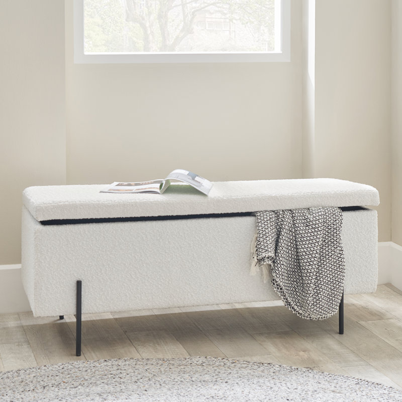 Polyester Upholstered Storage Bench