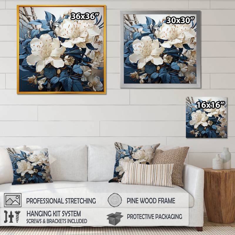 «Minimalisme rhododendron Bouquet Beauties I» sur toile, Toile tendue, 16" H x 16" W