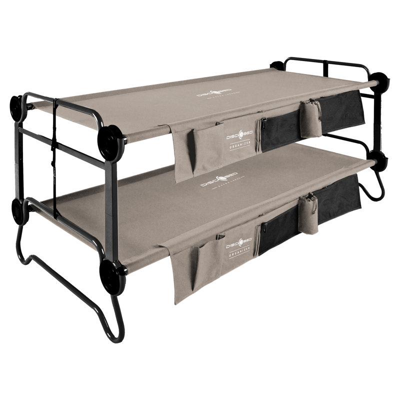 Large Disc-O-Bed Portable Double Cot, Beige