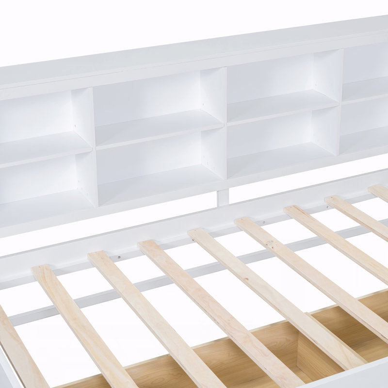 Wooden Twin Size DayBed with 2 Drawers, White