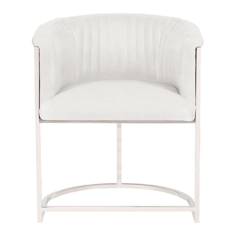 Chaise en métal Vanguard Harrison, Chenille Nompton Snow Crypton®