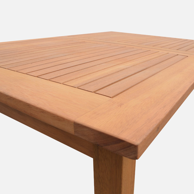 Ilysa Rectangular Eucalyptus Outdoor Dining Table With Umbrella Hole , 300cm cm W 110cm cm D