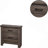 Silver 2-Drawer Nightstand