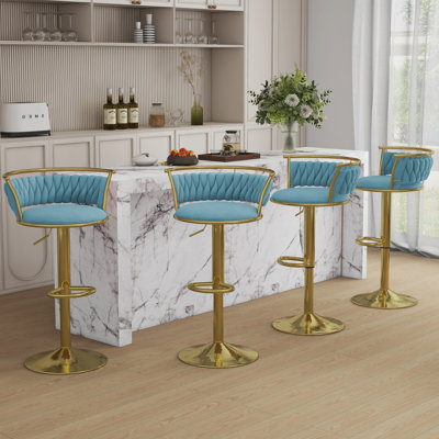 Christal Swivel Adjustable Height Bar Stool