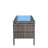Patio Coffee Table With Clear Tempered Glass - Assembly Required, Brown, 30.43X17.5 Furniture Brown , Glass, 180 Lbs Load Capacity