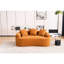 2 compressions en tissu orange résistant à la décoloration pour une couleur durable de style carré double 39 po x 39 po