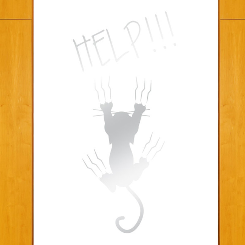 Animals Wall Decal, Shiny Silver, Large