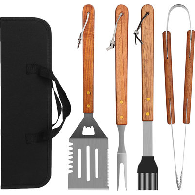 4PCS Stainless Steel BBQ Grill Tool Set