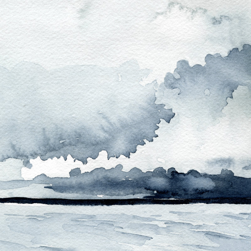 Passing Rain Storm IV 1 Piece Wrapped Canvas Painting, 91cm H x 91cm W
