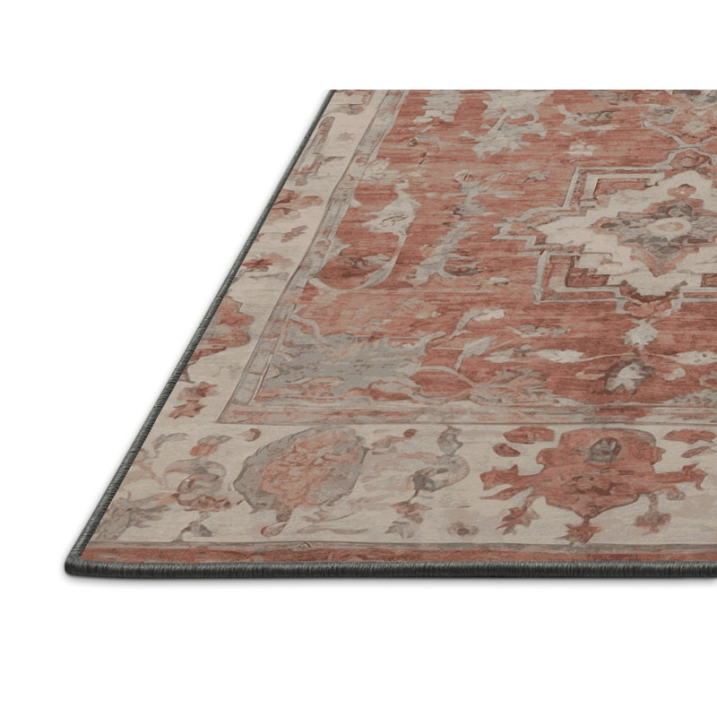 Tapis gris soyeux et moelleux, Rond 3 pi