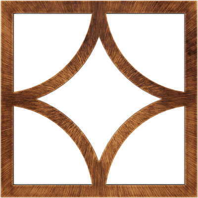 22"OD x 14 1/8"ID x 3/4"P Statesman Architectural Grade PVC Pierced Ceiling Medallion, Antiqued Copper