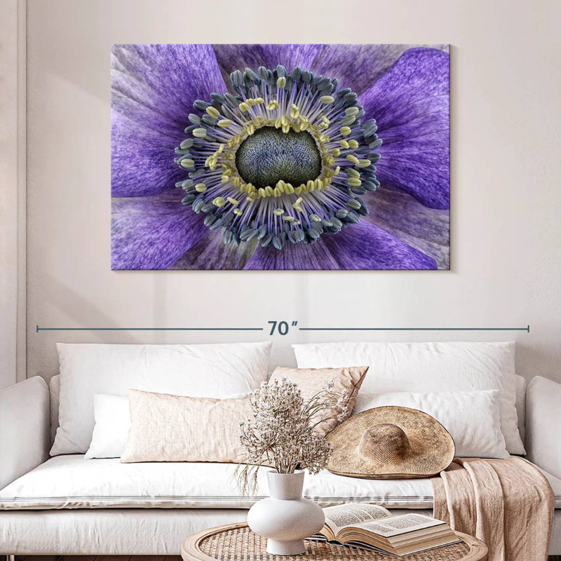 Harnek Purple Flower Close Up, 32" H x 48" W