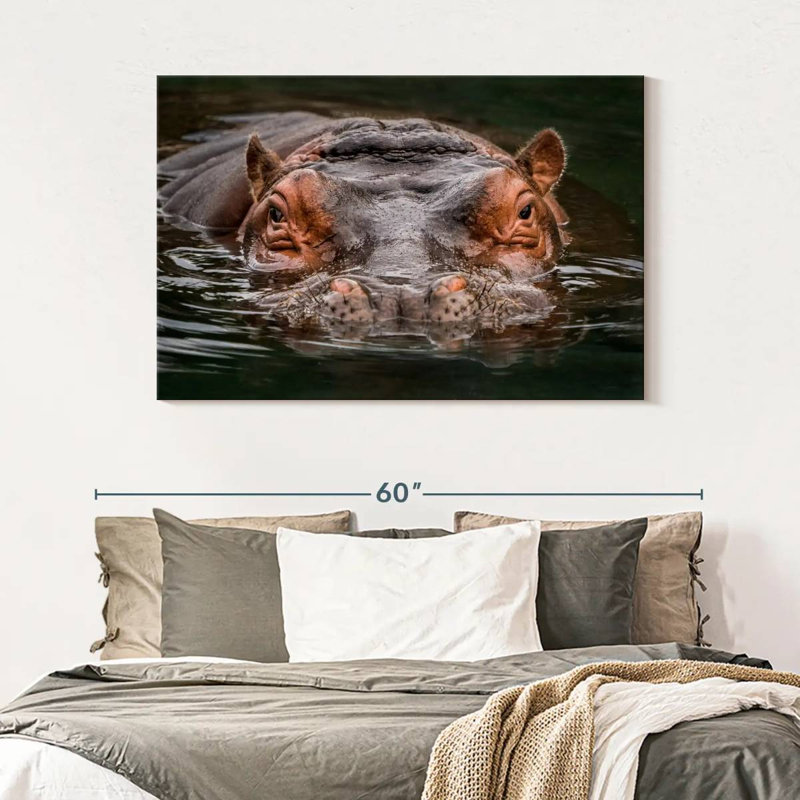 Brampt Submerged Hippo, 32" H x 48" W