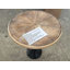 Table basse ronde 19,9 "avec piédestal pour salon en bois naturel