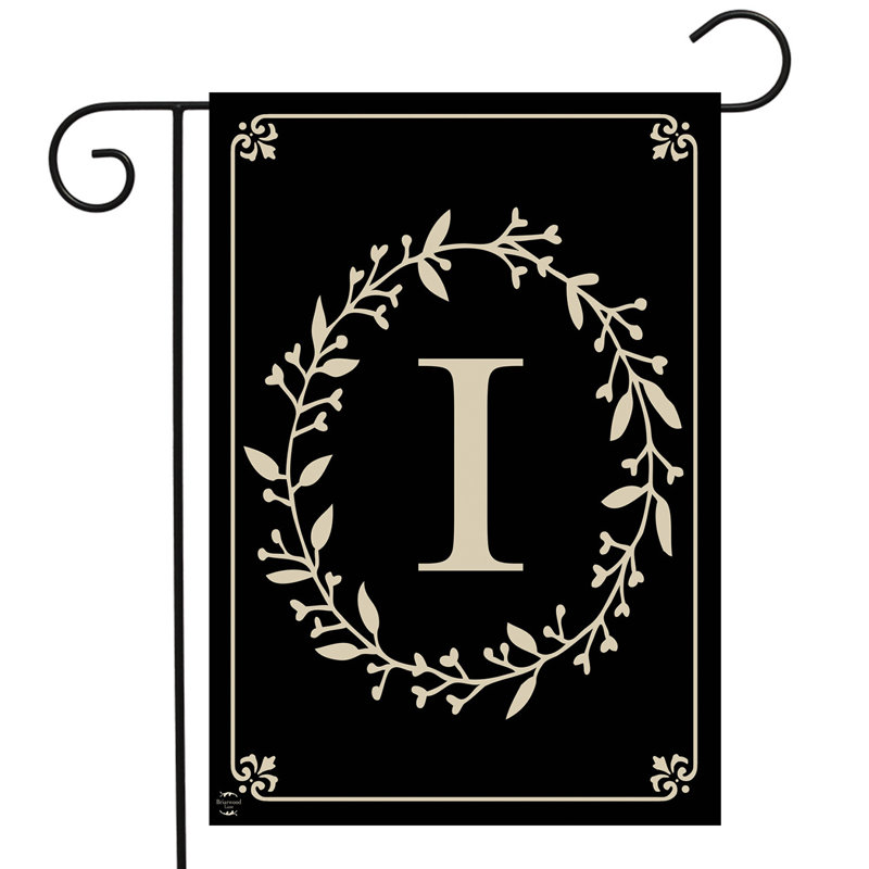  Classic Monogram Letter I Garden Flag
