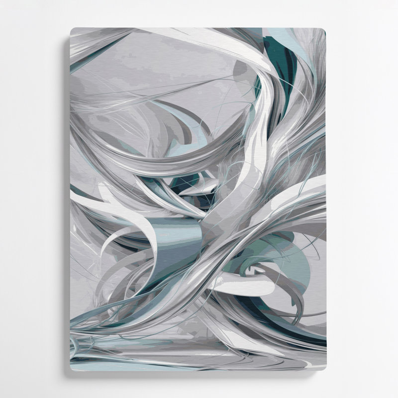 Art numérique gris Abstraction numérique 46, H 20 po x l 16 po