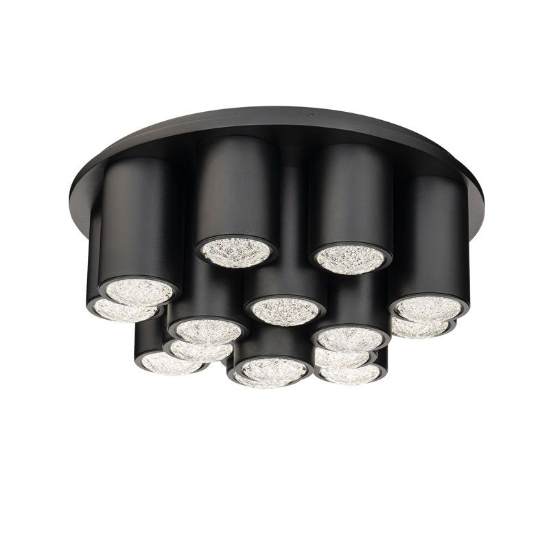 Tamara 14 - Light LED Flush Mount, Black