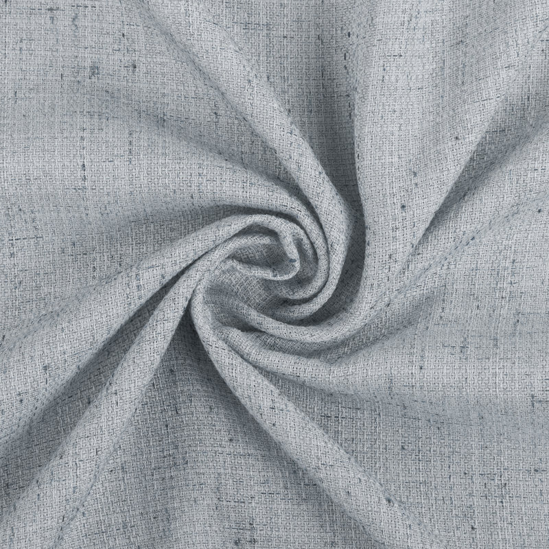 Sun Zero Roxy Generation Slub Texture Tacked Bow Semi-Sheer Tie Top Curtain Panel, 50" W x 63" L, Navy
