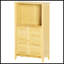 Armoire de plancher en bambou, armoire de salle de bain, tour de rangement avec plusieurs tablettes et portes