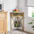 Kempst Corner Accent Cabinet, Farmhouse Corner Side Cabinet with Flip Door Storage, Industrial Triangle Corner Cabinet with Shelf, Rustic Small Space Corner Storage Table for Living Room Bedroom Entryway-2108312730