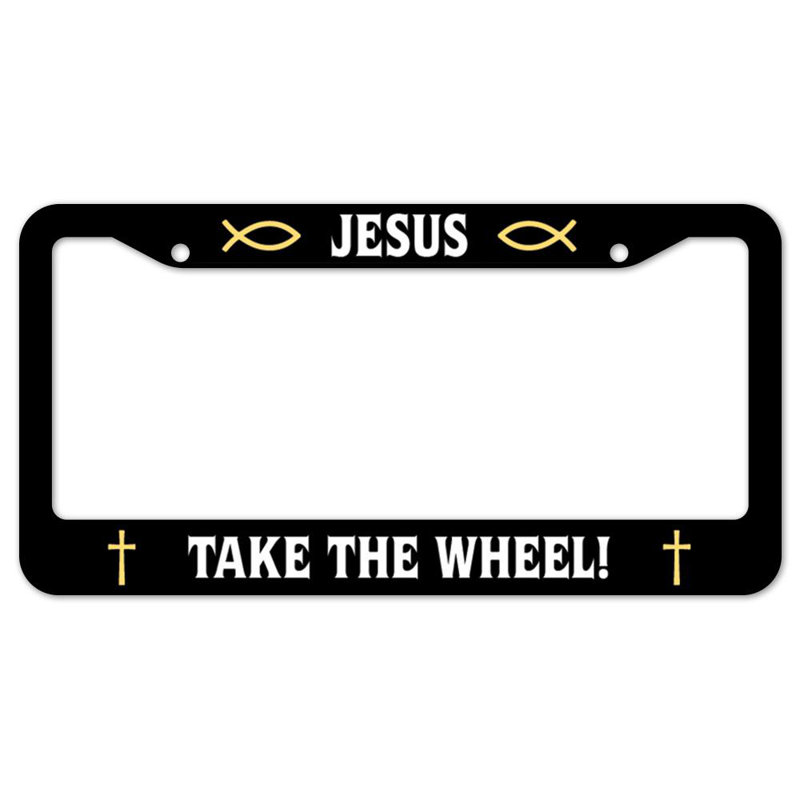 Jésus prend le volant! Cadre de plaque