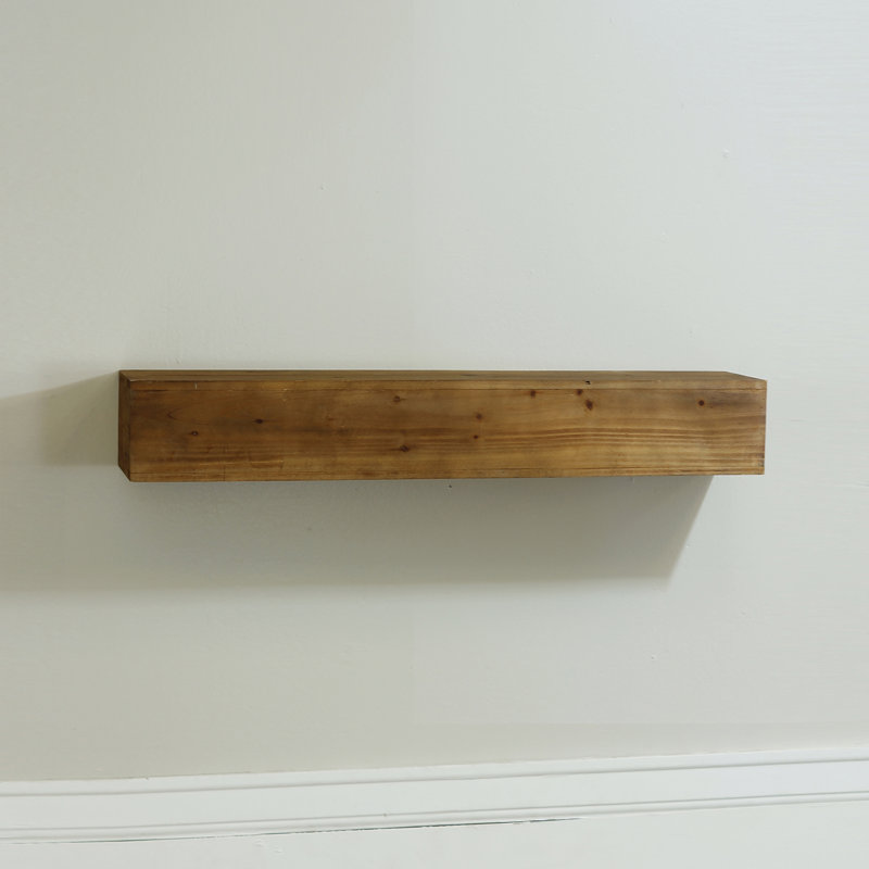 Tablette flottante en bois, Noir
