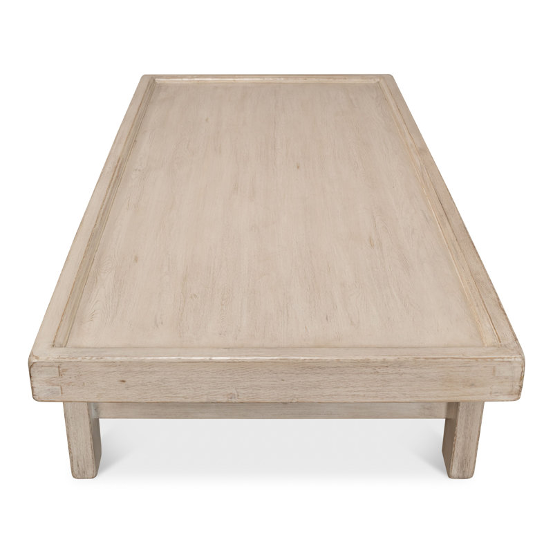 Solid Wood Coffee Table, French Gray