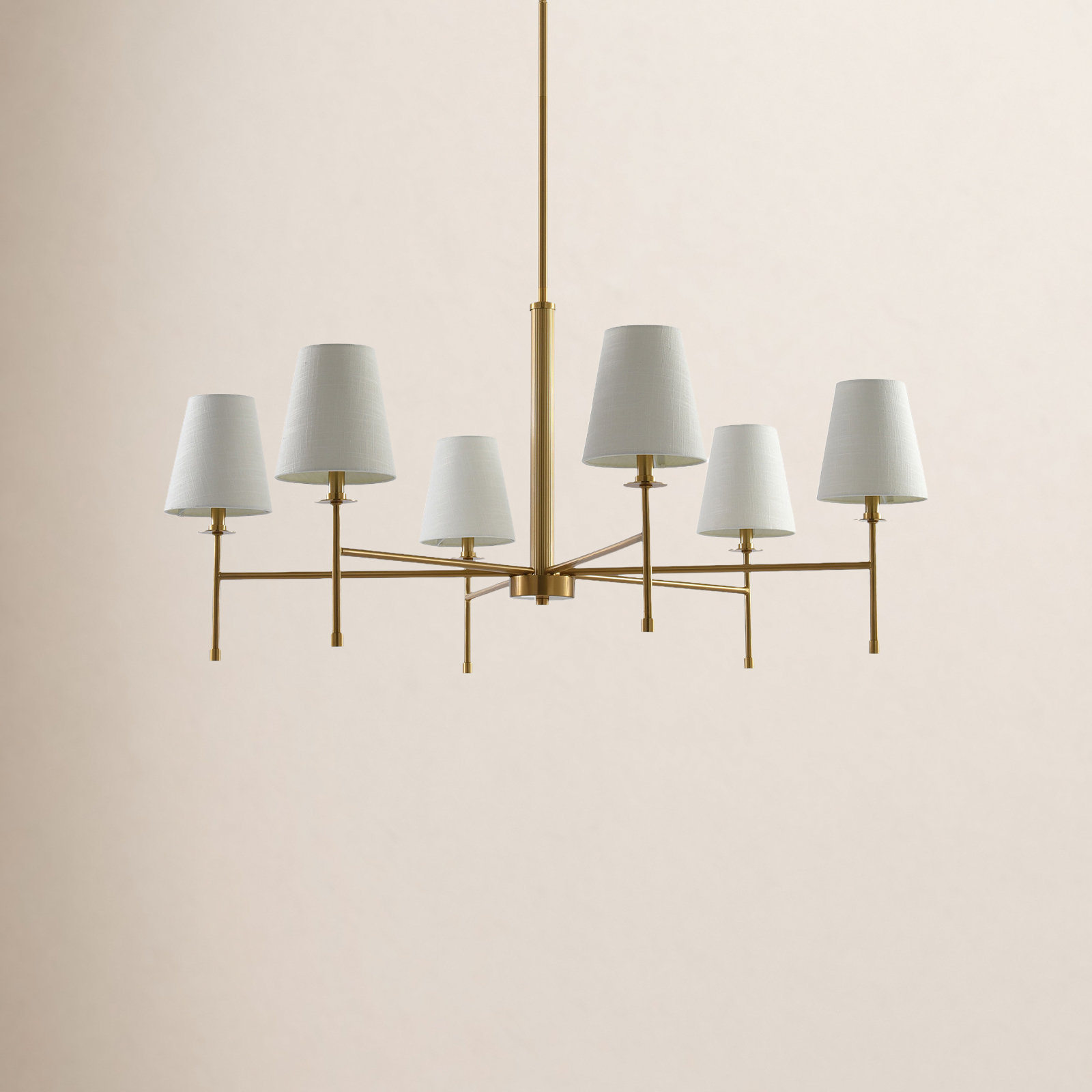Icarus 6-Light Chandelier, Rose Gold