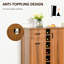 Porte-bouteilles de 6 bouteilles - armoire avec tiroir, bouteilles brunes